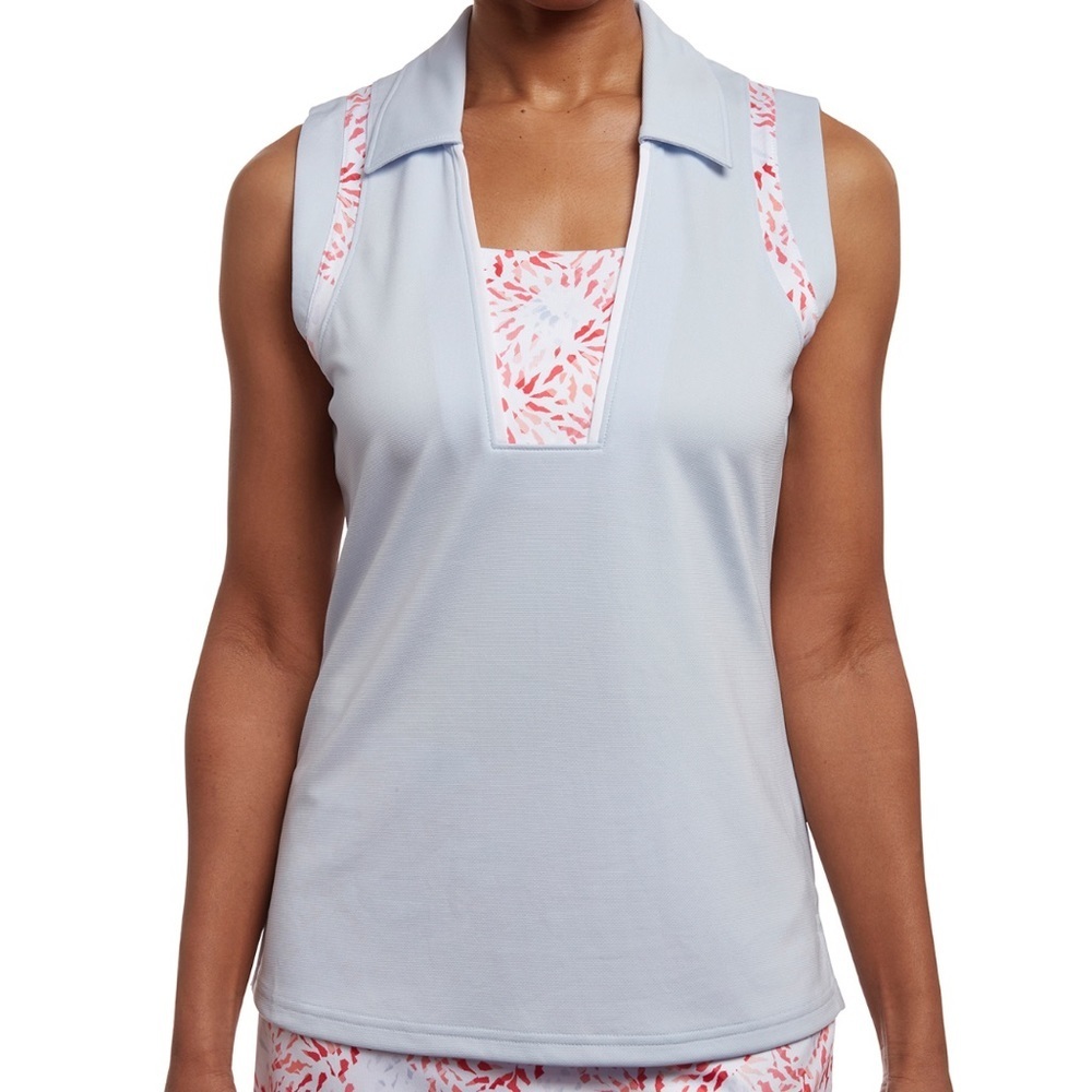 Pebble Beach Dry Luxe Performance Sleeveless Golf Polo Shirt Size Small